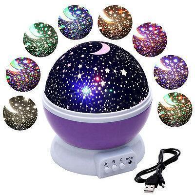 مصباح الإسقاط الليلي بالنجوم